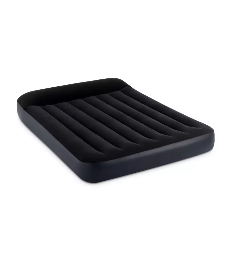MATERASSO AD UNA PIAZZA E MEZZA GONFIABILE INTEX "AIRBED DURA-BEAM PILLOW REST CLASSIC" COLORE BLU SCURO, 137X191X25 CM - COD. 64142